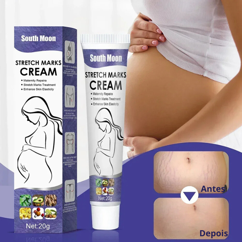 Creme Reparador para Estrias - Tratamento Anti-Rugas e Cuidados com a Pele para Gestantes