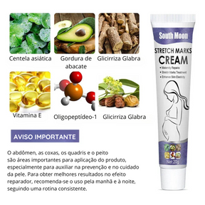 Creme Reparador para Estrias - Tratamento Anti-Rugas e Cuidados com a Pele para Gestantes