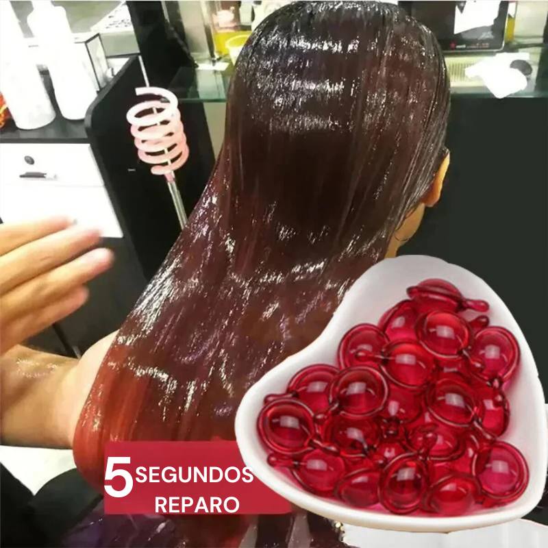 Cápsulas Mágicas de Vitamina para Cabelo - Restauração Rápida, Hidratação Profunda e Brilho Intenso