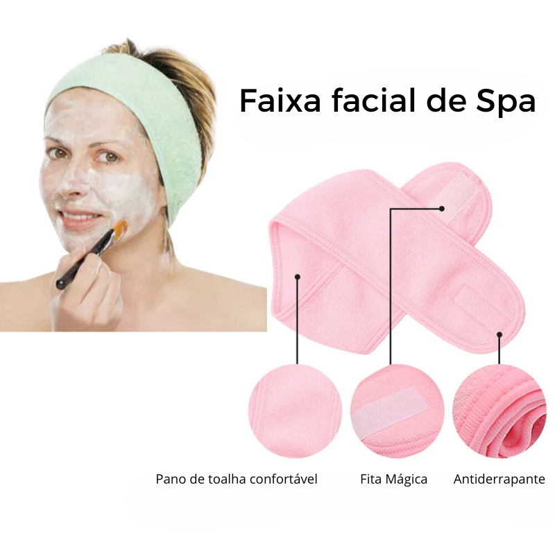 Bandana Ajustável para Extensão de Cílios - Maquiagem, SPA, Lavagem Facial e Acessórios para Cílios