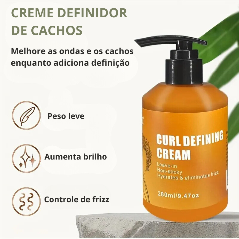 Creme Definidor de Cachos  - Realce Ondas e Cachos com Definição e Controle de Frizz