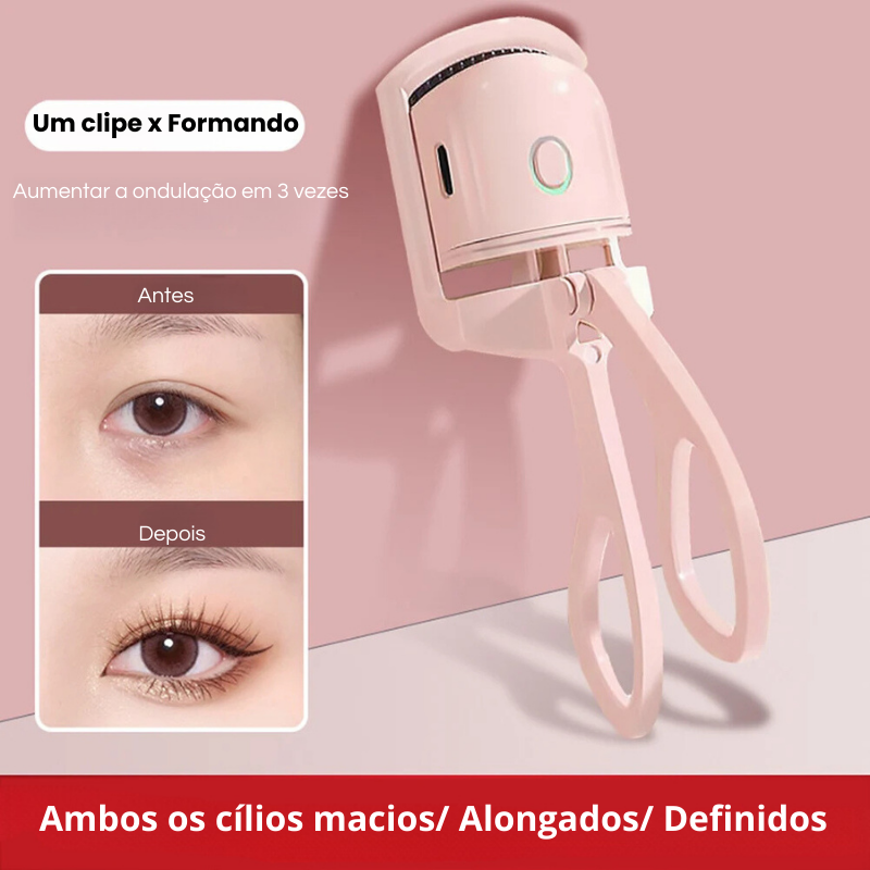 Modelador de Cílios Térmico Elétrico - Curvador USB Recarregável, Mini, Longa Duração e Prático