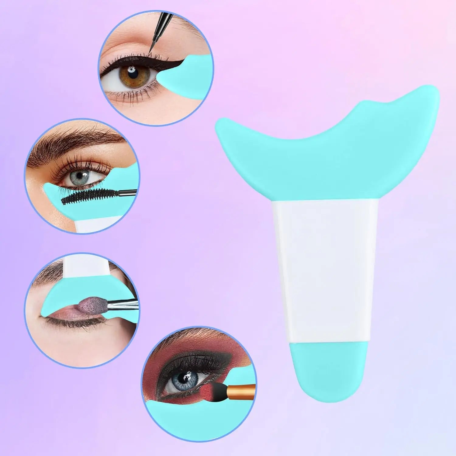 Kit 4 em 1 de Ferramentas Multifuncionais para Maquiagem dos Olhos - Delineador e Cílios com Silicone